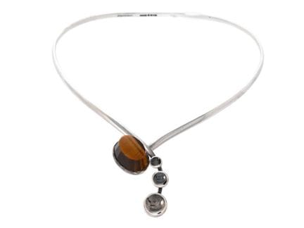 ALTON, collana, occhio di tigre, design Pege, rigi