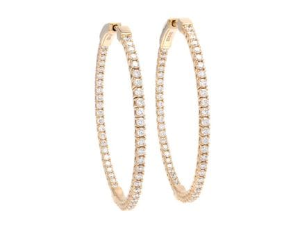 ORECCHINI A CAPPUCCIO, oro 18 carati, 102 diamanti