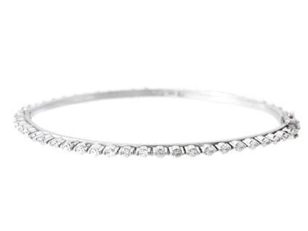 LANTZ, bracciale rigido apribile, oro bianco 18 ca