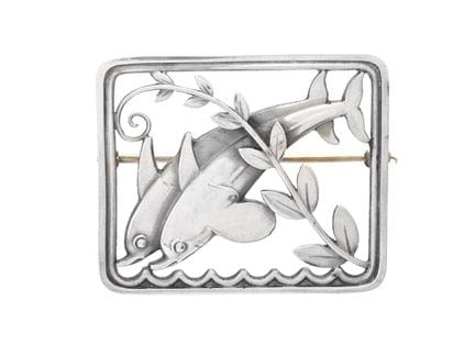 GEORG JENSEN, broche, no 251, argent sterling, Arn