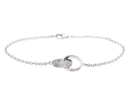 CARTIER, bracciale, Love, On Chain, oro bianco 18 