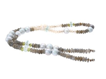 OLE LYNGGAARD, collana, labradorite, acquamarina, 