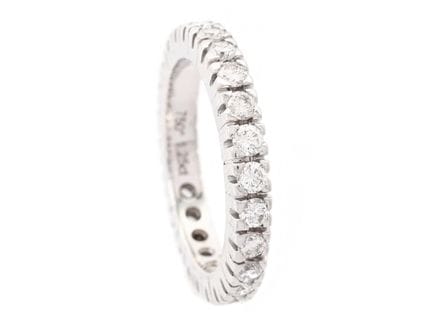 ANELLO "FULL ETERNITY", oro bianco 18 carati, diam