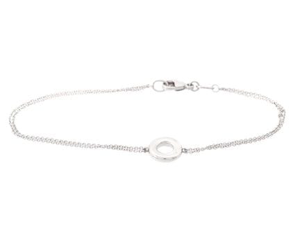 BRACCIALE, oro bianco 18 carati, lunghezza 17,5 cm