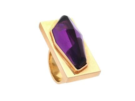 ACHINELLI, anillo, oro de 18 quilates, amatista de