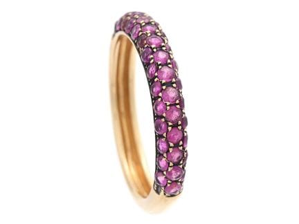 BAGUE, or 18 carats, rubis d'environ 0,90 carat au