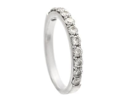 ANELLO ETERNITY, platino, 12 diamanti a taglio bri