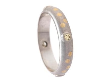 ANELLO, oro bianco 18 carati, parzialmente placcat