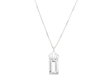 ENGELBERT, colgante con cadena, plata, cristal de 