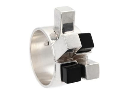 KAUNIS KORU, anello, argento sterling, onice, Helg