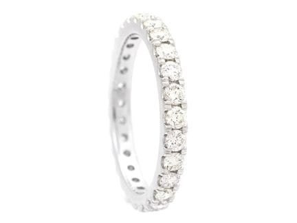 BAGUE PLEINE ETERNITÉ, or blanc 18K, 27 diamants t
