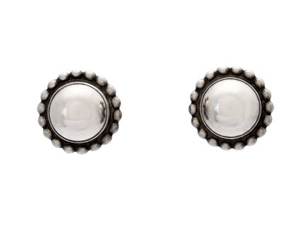 GEORG JENSEN, boucles d'oreilles, argent massif, n