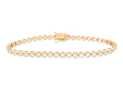 BRACCIALE TENNIS, oro 18 carati, 43 diamanti a tag