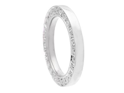 ANELLO, oro bianco 18 carati, 54 diamanti a taglio