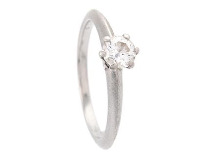 TIFFANY &amp; CO, anello solitario, platino, diama