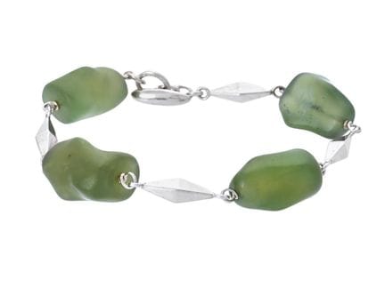 ARVO SAARELA, pulsera, plata, nefrita pulida, Enkö