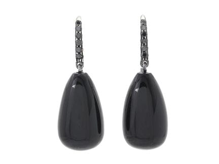 BOUCLES D'OREILLES, or 18 carats plaqué rhodium no