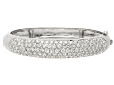 BANGLE, 18K rhodium plated gold, 114 brilliant cut