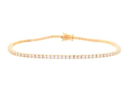 TENNIS BRACELET, 18K gold, 89 brilljantslipade dia