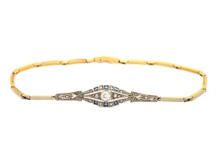 PULSERA, oro de 18 quilates/platino, diamante de t