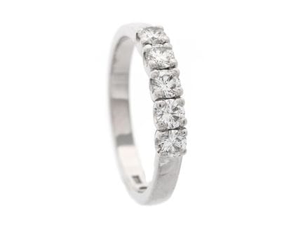 C. F. CARLMAN, eternity ring, 18K white gold, bril