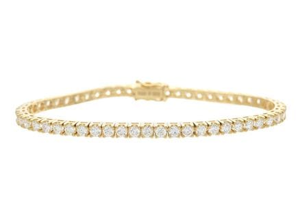 TENNIS BRACELET, 18K gold, 54 brilliant cut diamon