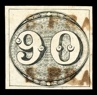 Brazil, 1843, 90r black OB, in very good condition