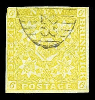 Nuevo Brunswick, 6p amarillo, ligera marca de uso,