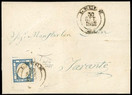 Neapel, italienische Provinz, 1861, 2 g dunkelblau