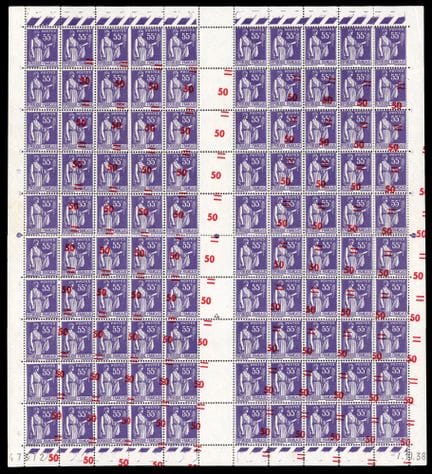 Francia, 1940-1941, Tipo «Paz», 50 sobre 55 céntim