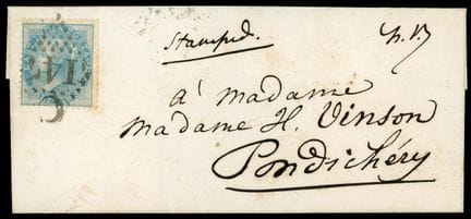 India británica, 1856-1864, 1/2a azul OB C. C/147 