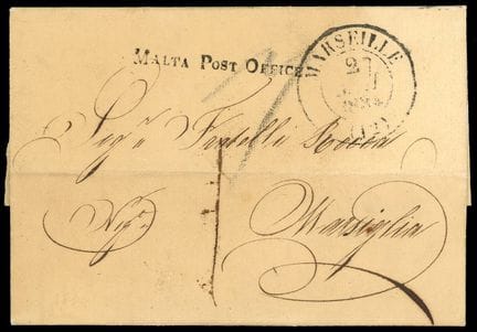 Malta, Stempel „MALTA POST OFFICE“ (kleine Großbuc