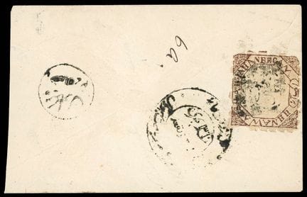 India, Bhopal, 1889-1890, 1a marrón (dentada) OB e