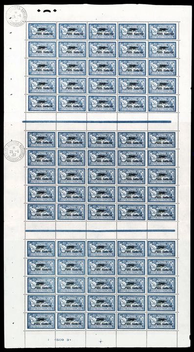 Francia, Correo aéreo, 1927, 2 francos naranja y 5