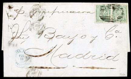 Cuba, Antillas españolas, 1871, 50 céntimos verde,