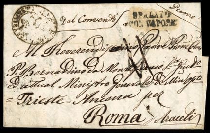 Croatia, Letter in Italian from Sign (Sinj) to Rom