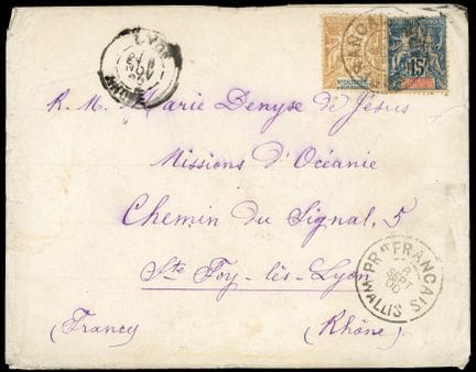 New Caledonia, 1892, 15c blue and 30c brown OB C. 