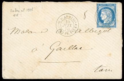 Francia, Correo Militar, Línea N, lote de 2 cartas
