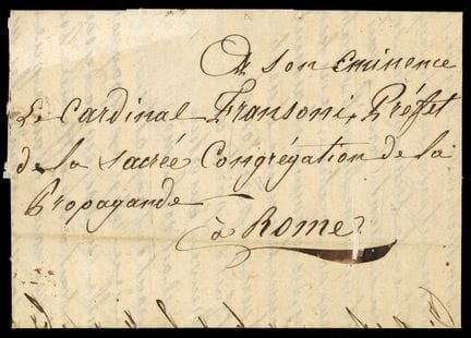 Irak, Brief aus Bagdad von 1853, der persönlich üb