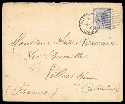 Hong Kong, 1882-1892, 10 c. ultramar OB C. VICTORI