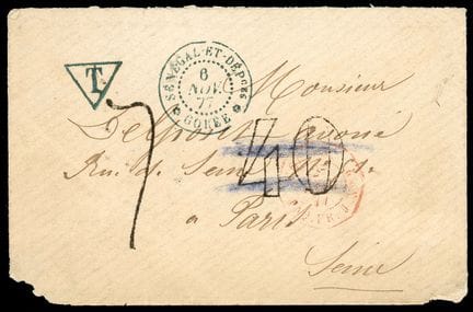 Senegal, Blue "SENEGAL ET DEPces/GOREE" postmark, 
