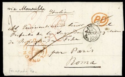 Fernando-Po, Carta con texto fechada en Fernando-P