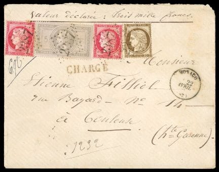 Monaco, Frankreich, 1863–1870, 5 Francs und 1871–1