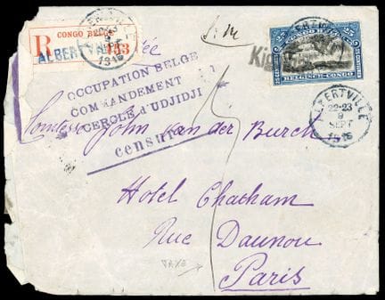 Belgian Congo, Collection of 4 envelopes bearing t
