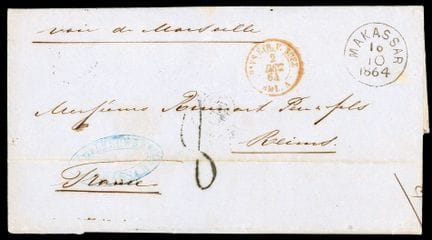 Niederländisch-Indien, Stempel „MAKASSAR“ und Gebü