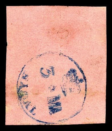 Natal, 1857-1858, 3 p., rosa, con la marca «C. NAT
