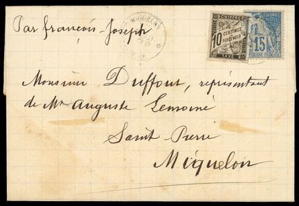Saint-Pierre and Miquelon, General Colonies, 1881,
