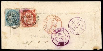 Portugiesisch-Indien, 1871, 20r rot (dickes Papier