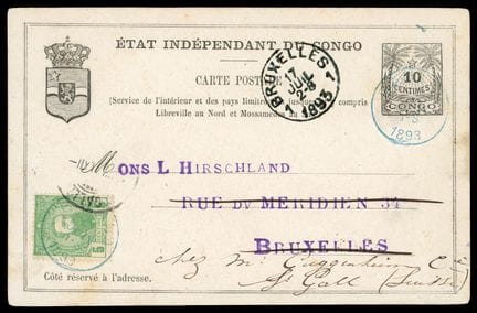 Belgian Congo, Sets of 4 complete (postcards) 10c 