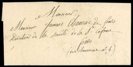 China, Letter from Beijing to Paris enclosed in a 